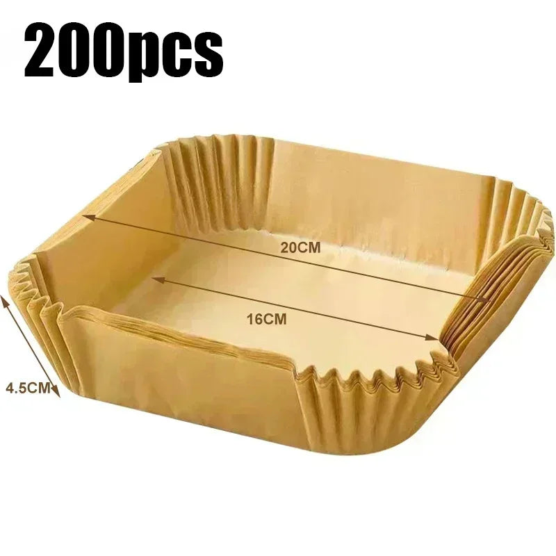 Air Fryer Disposable Paper Parchment Wood Pulp Steamer Cheesecake Air Fryer Accessories Baking Paper for Air Fryer