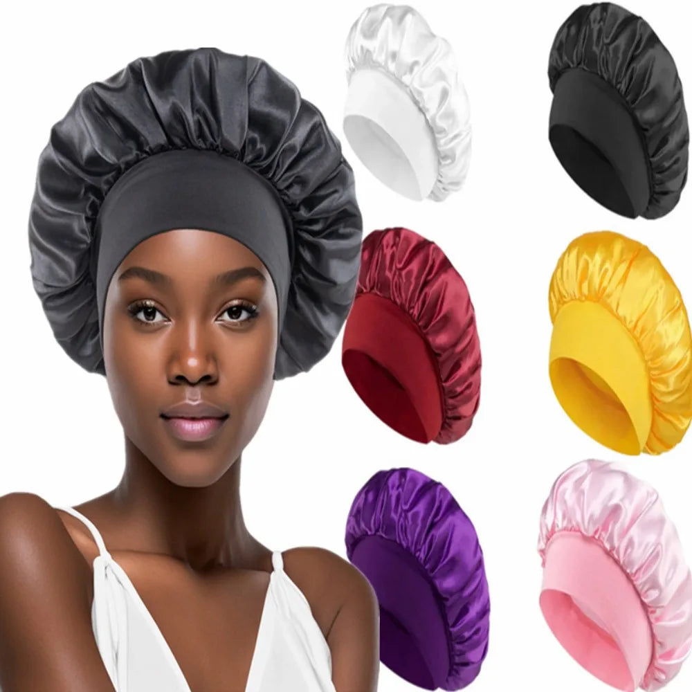 Satin Bonnet Hair Wrap | Sleep & Shower Cap – Emis Dropship