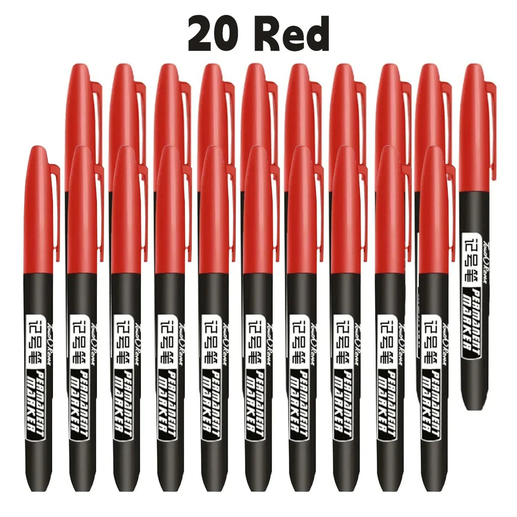 Permanent Marker Pen Drawing Markers Black Blue Red Waterproof Ink Sketch Pens Stationery Art School Supplies For Glass Metal