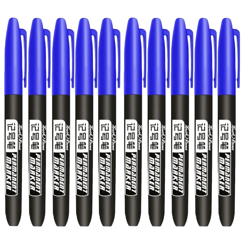 Permanent Marker Pen Drawing Markers Black Blue Red Waterproof Ink Sketch Pens Stationery Art School Supplies For Glass Metal