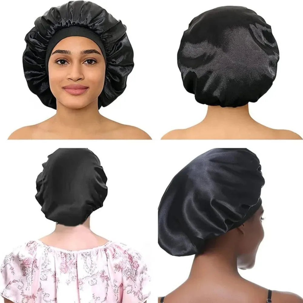 Satin Bonnet Hair Wrap | Sleep & Shower Cap – Emis Dropship