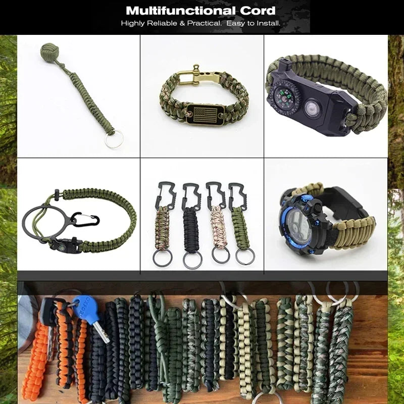 5/15/30m Paracord Rope 7 Strand 4mm Military Tactical 550 Parachute Cord Camping Accessories Outdoor Survival DIY Bracelet Line