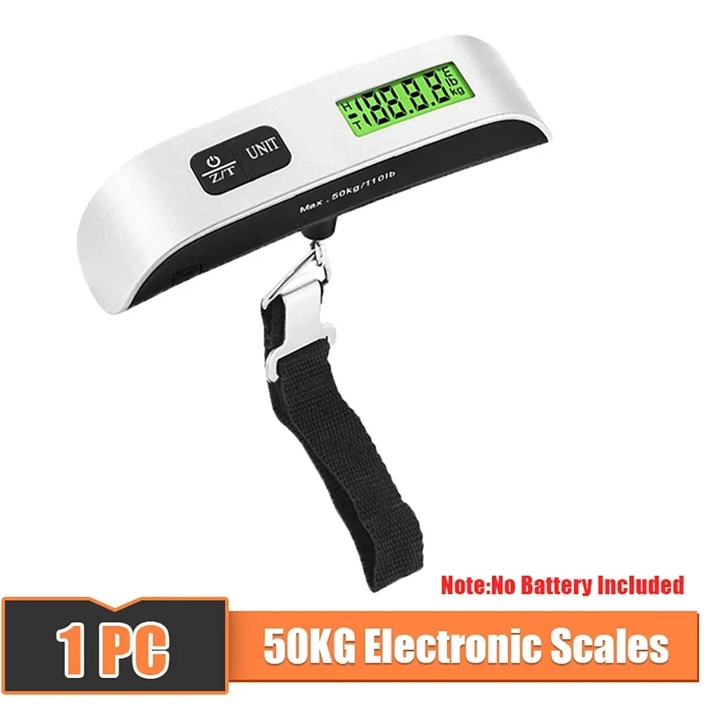 Digital Scale Electronic Balance Portable 50kg 10g Kitchen Luggage Hanging Scale Suitcase Travel Scale Baggage Bag Weight