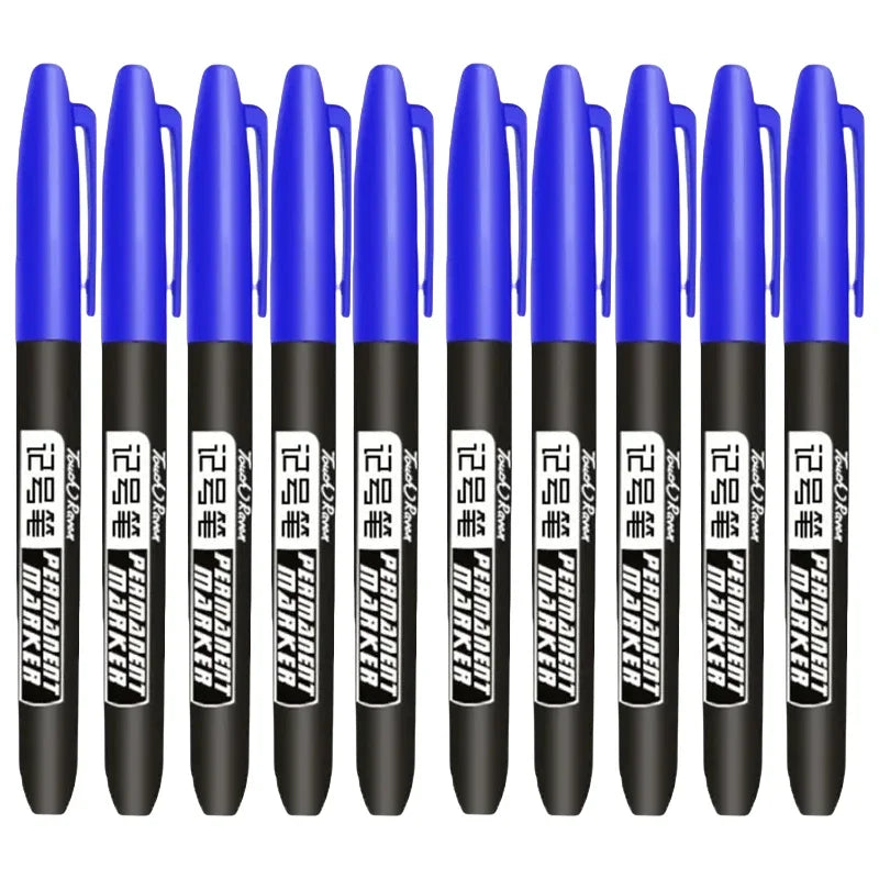 Permanent Marker Pen Drawing Markers Black Blue Red Waterproof Ink Sketch Pens Stationery Art School Supplies For Glass Metal