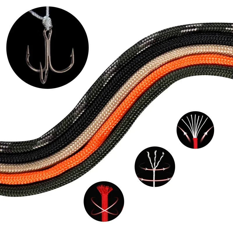 5/15/30m Paracord Rope 7 Strand 4mm Military Tactical 550 Parachute Cord Camping Accessories Outdoor Survival DIY Bracelet Line