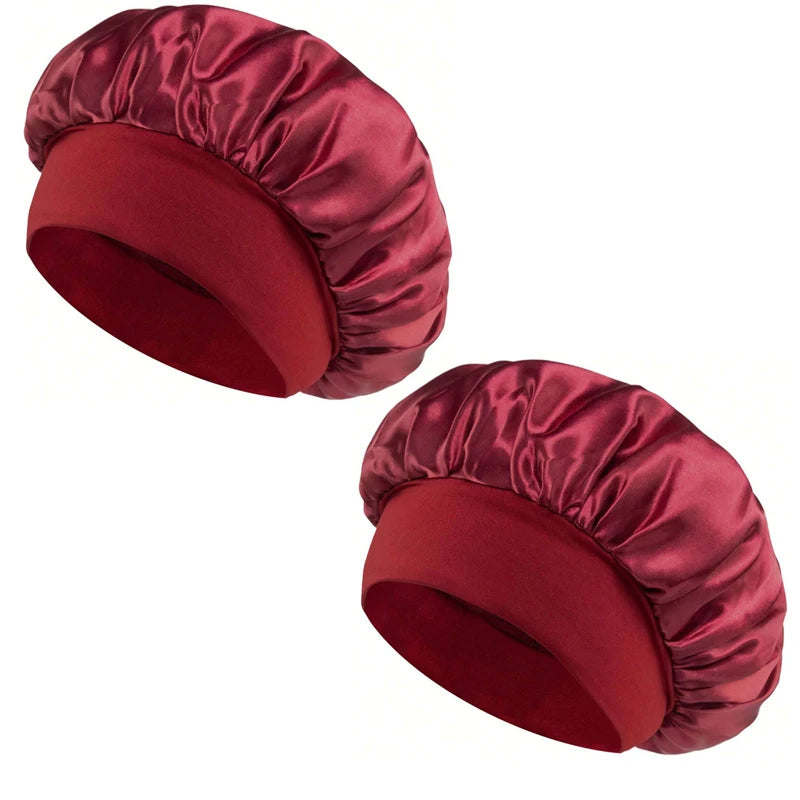 satin wide brim nightcap