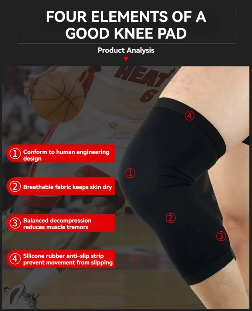 1Pcs Basketball Sports Knee Pads Unisex Elastic Knitted Compression Leg Warmers for Outdoor Running Cycling Mountaineering