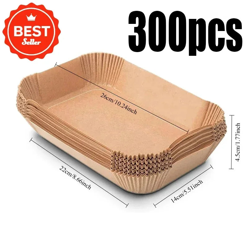 Disposable Air Fryer Paper Non-Stick Kitchen Baking Airfryer Mat Oilproof Micro-wave Barbecue Pad Baking Paper Liner Accessories