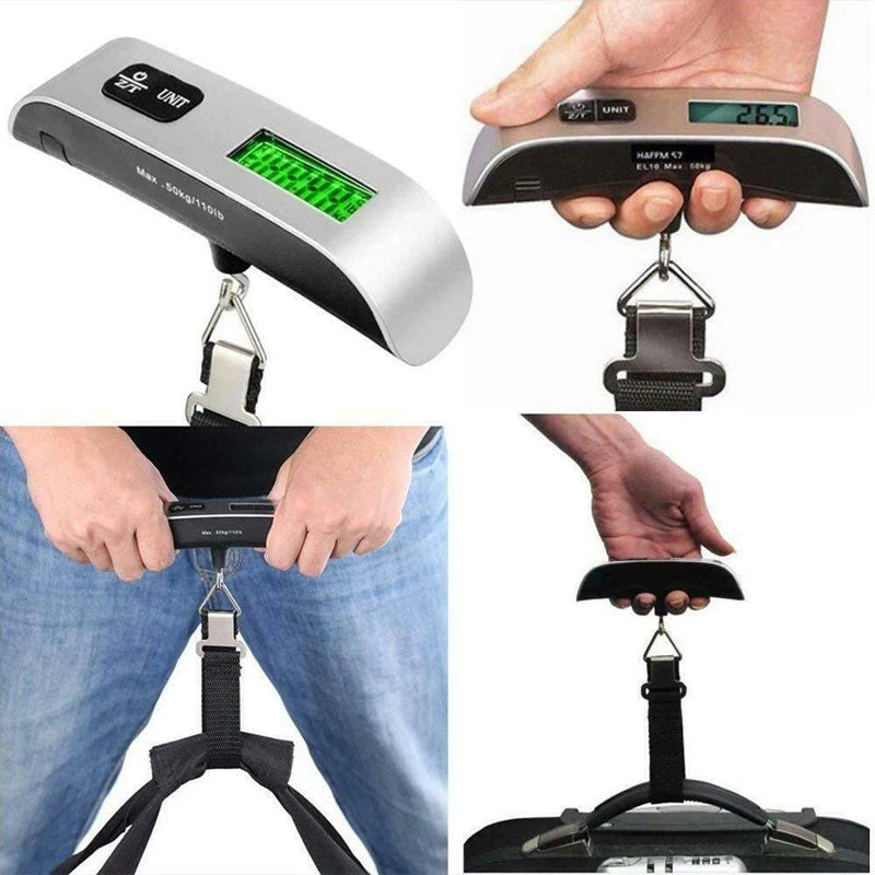 Digital Scale Electronic Balance Portable 50kg 10g Kitchen Luggage Hanging Scale Suitcase Travel Scale Baggage Bag Weight