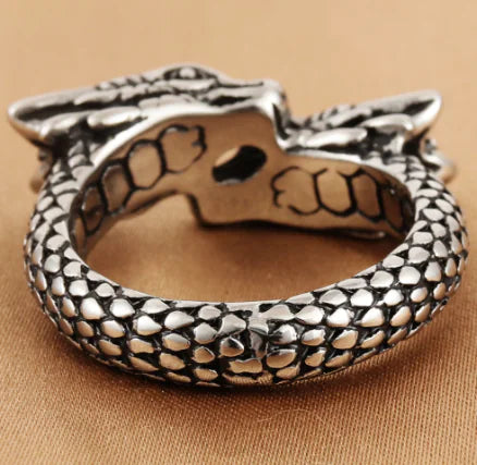 Titanium Steel Retro Chinese Dragon Ring – Emis Dropship