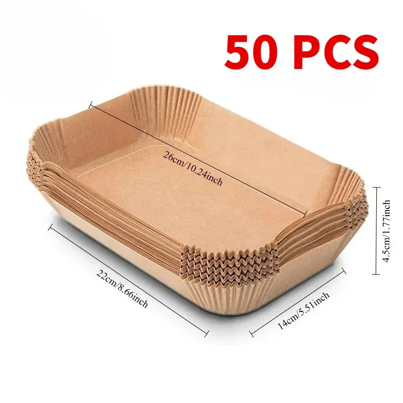 Disposable Air Fryer Paper Non-Stick Kitchen Baking Airfryer Mat Oilproof Micro-wave Barbecue Pad Baking Paper Liner Accessories