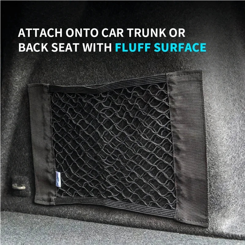 Car Back Rear Trunk Seat Elastic String Net Magic Sticker Storage Box Organizer In the Trunk Auto Accesorios Interior Car Gadget