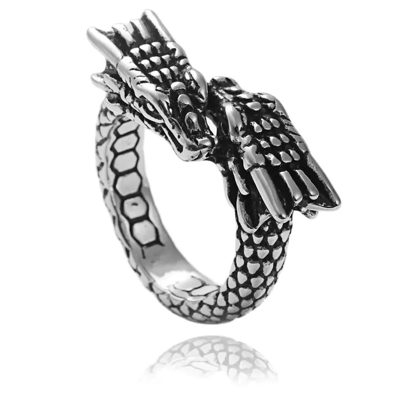 Titanium Steel Retro Chinese Dragon Ring – Emis Dropship