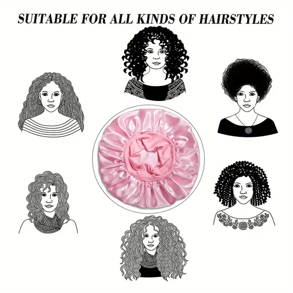 satin wide brim nightcap