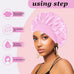 Silk Satin Bonnets for Women & Men - Elastic Wide Band Hair Wrap Cap for Curly Hair - Shower Cap for Sleeping ,Wig Tool