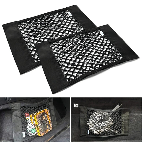 Car Back Rear Trunk Seat Elastic String Net Magic Sticker Storage Box Organizer In the Trunk Auto Accesorios Interior Car Gadget