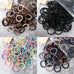 50/100/200pcs Women Girl Mixed Colors Hair Bands Basic Hair Ties Elastic Headband Simple Hair  Accessories Ponytail Holder