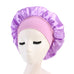 Newly Satin Night Hair Cap Women's Solid Sleeping Hat Sleep Care Bonnet Nightcap For Women Unisex Cap