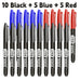 Permanent Marker Pen Drawing Markers Black Blue Red Waterproof Ink Sketch Pens Stationery Art School Supplies For Glass Metal