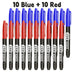 Permanent Marker Pen Drawing Markers Black Blue Red Waterproof Ink Sketch Pens Stationery Art School Supplies For Glass Metal