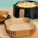 50pcs/set Air Fryer Disposable Paper Parchment Wood Pulp Steamer Cheesecake Air Fryer Accessories Baking Paper For Air Fryer