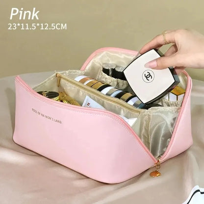 Makeup Organizer Female Toiletry Kit Bag Make Up Case Storage Pouch PU Lady Box, Cosmetic Bag, Organizer Bag For Travel Zip ﻿