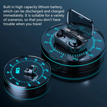 M10 TWS Bluetooth Headphones 2500mAh Charging Box Wireless Earphones With Microphone 9D Stereo Sports Waterproof Earbuds Headset
