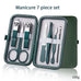 6-9 Pcs Manicure Set With Leather Case Professional Foot And Face Care Tool Kits Stainless Steel Nail Clipper Sets Gift