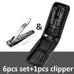 6-9 Pcs Manicure Set With Leather Case Professional Foot And Face Care Tool Kits Stainless Steel Nail Clipper Sets Gift