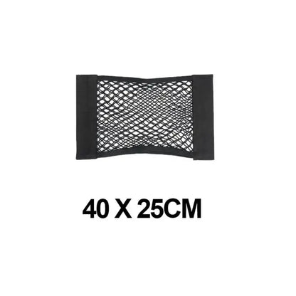 Car Back Rear Mesh Trunk Seat Elastic String Net Magic Sticker Universal Storage Bag Pocket Cage Auto Organizer Seat Back Bag