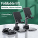 Foldable ABS Desktop Mobile Phone Stand For iPad iPhone 16 15 Smartphone Support Tablet Desk Cell Phone Portable Holder Bracket