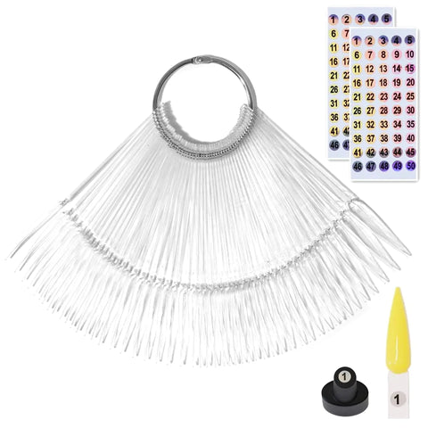 nail swatch sticks with number stickers by Emis Dropship