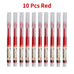 10-Pack of High-Capacity Direct Liquid Rollerball Pens, Suitable for Office Work and Study, Gel Ink Pens