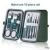 6-9 Pcs Manicure Set With Leather Case Professional Foot And Face Care Tool Kits Stainless Steel Nail Clipper Sets Gift