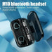 Bluetooth headset M10 hands-free LED Dispay headset Bluetooth HiFi stereo music wireless earplug waterproof game headset