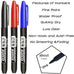Permanent Marker Pen Drawing Markers Black Blue Red Waterproof Ink Sketch Pens Stationery Art School Supplies For Glass Metal