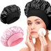 Silk Satin Bonnets for Women & Men - Elastic Wide Band Hair Wrap Cap for Curly Hair - Shower Cap for Sleeping ,Wig Tool