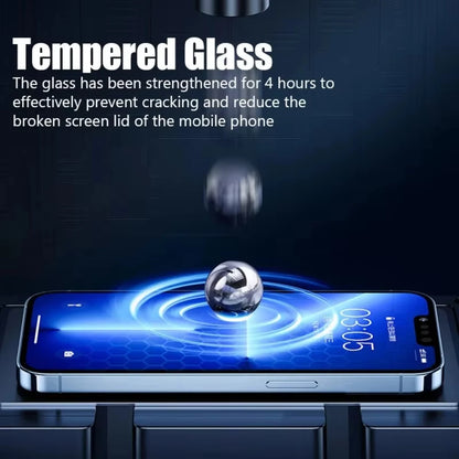 NNBILI 4Pcs Tempered Glass For IPhone 16 15 14 13 12 11 Pro Max Screen Protector For IPhone 12 13 Mini 16E High Definition Glass