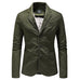 men’s solid color single breasted jacket