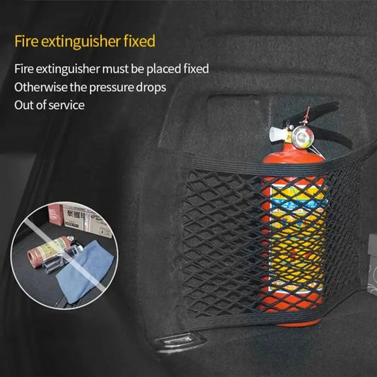 Car Back Rear Mesh Trunk Seat Elastic String Net Magic Sticker Universal Storage Bag Pocket Cage Auto Organizer Seat Back Bag