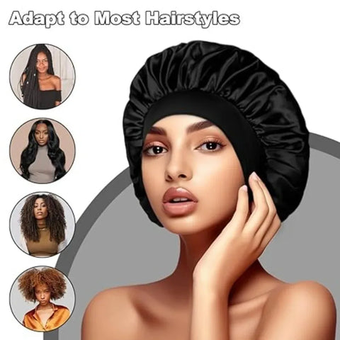 Satin Bonnet Hair Wrap | Sleep & Shower Cap – Emis Dropship