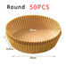 50pcs/set Air Fryer Disposable Paper Parchment Wood Pulp Steamer Cheesecake Air Fryer Accessories Baking Paper For Air Fryer