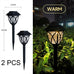2pcs Led Solar Lawn Lights Outdoor Lamp Waterproof Warm Light Garden Courtyard For Walkway Path Villa Landscape Lights