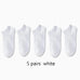1/5/10 Pairs Comfortable Men's Women's Socks Casual Short Solid Color Spring Summer Boat Sock Fashionable Round Neck Ankle Socks