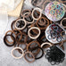 50/100/200pcs Women Girl Mixed Colors Hair Bands Basic Hair Ties Elastic Headband Simple Hair  Accessories Ponytail Holder
