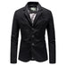 men’s solid color single breasted jacket