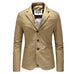 men’s solid color single breasted jacket